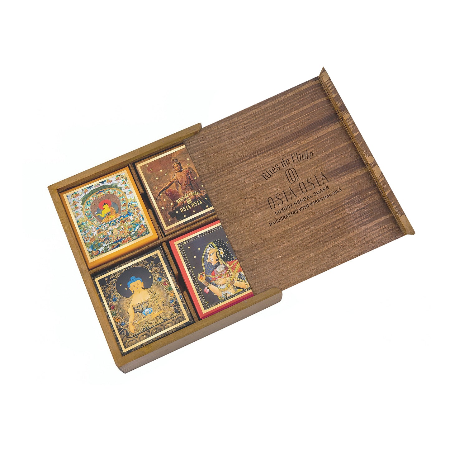 Serene Oasis: Collection of 4 Ayurvedic Shower Meditation Soaps
