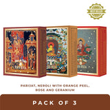Parijat, Neroli With Orange Peel, Rose & Geranium Pack of 3 Ayurvedic Soap
