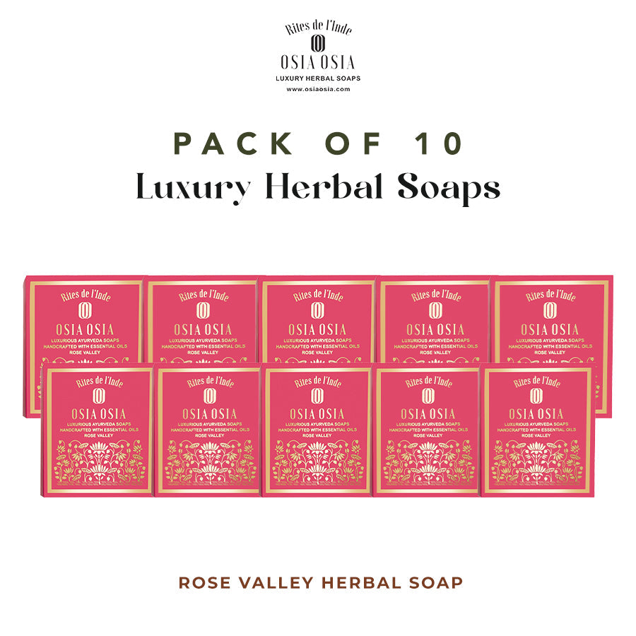 Rose Valley Pack of 10 Herbal Soaps
