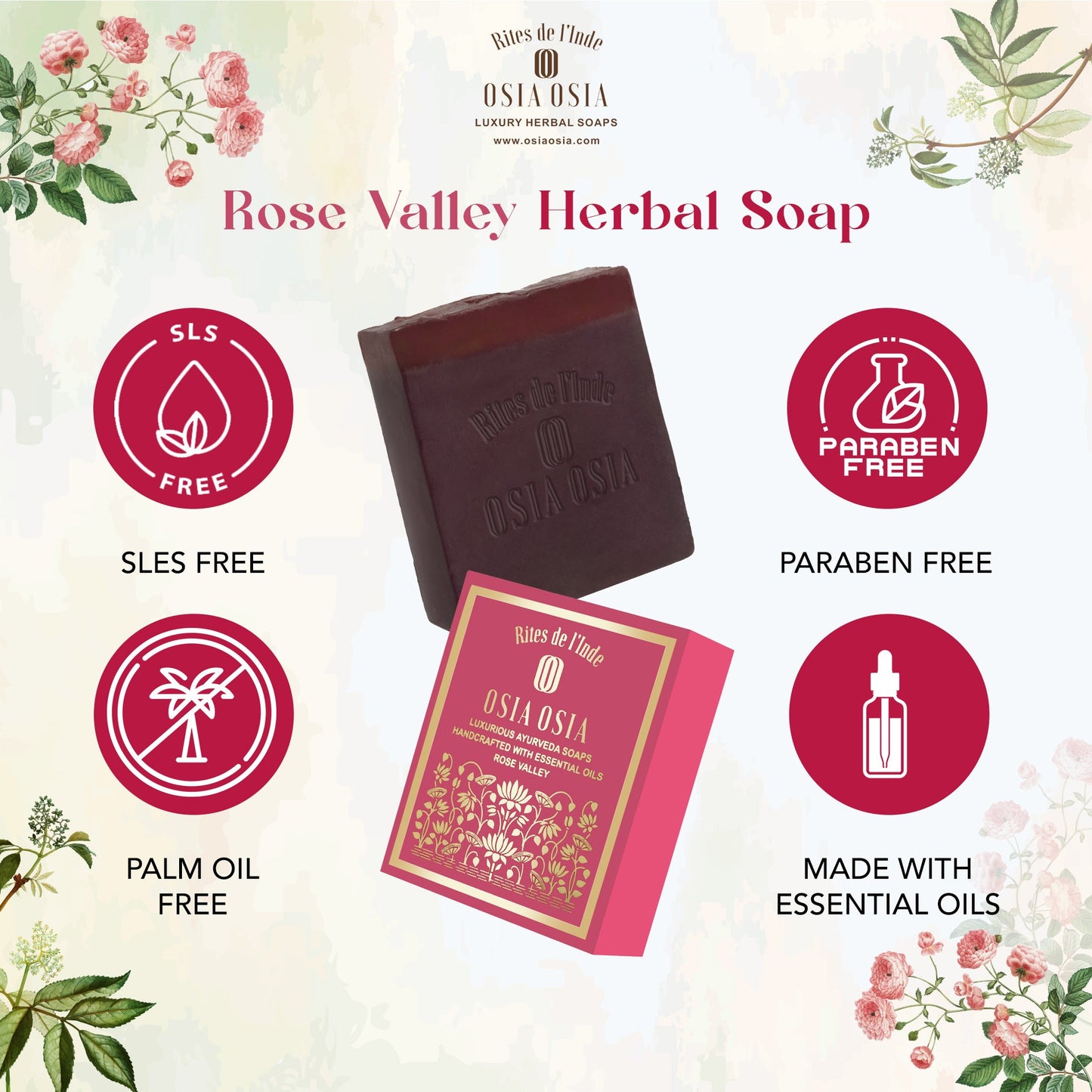 Rose Valley Pack of 5 Herbal Soaps